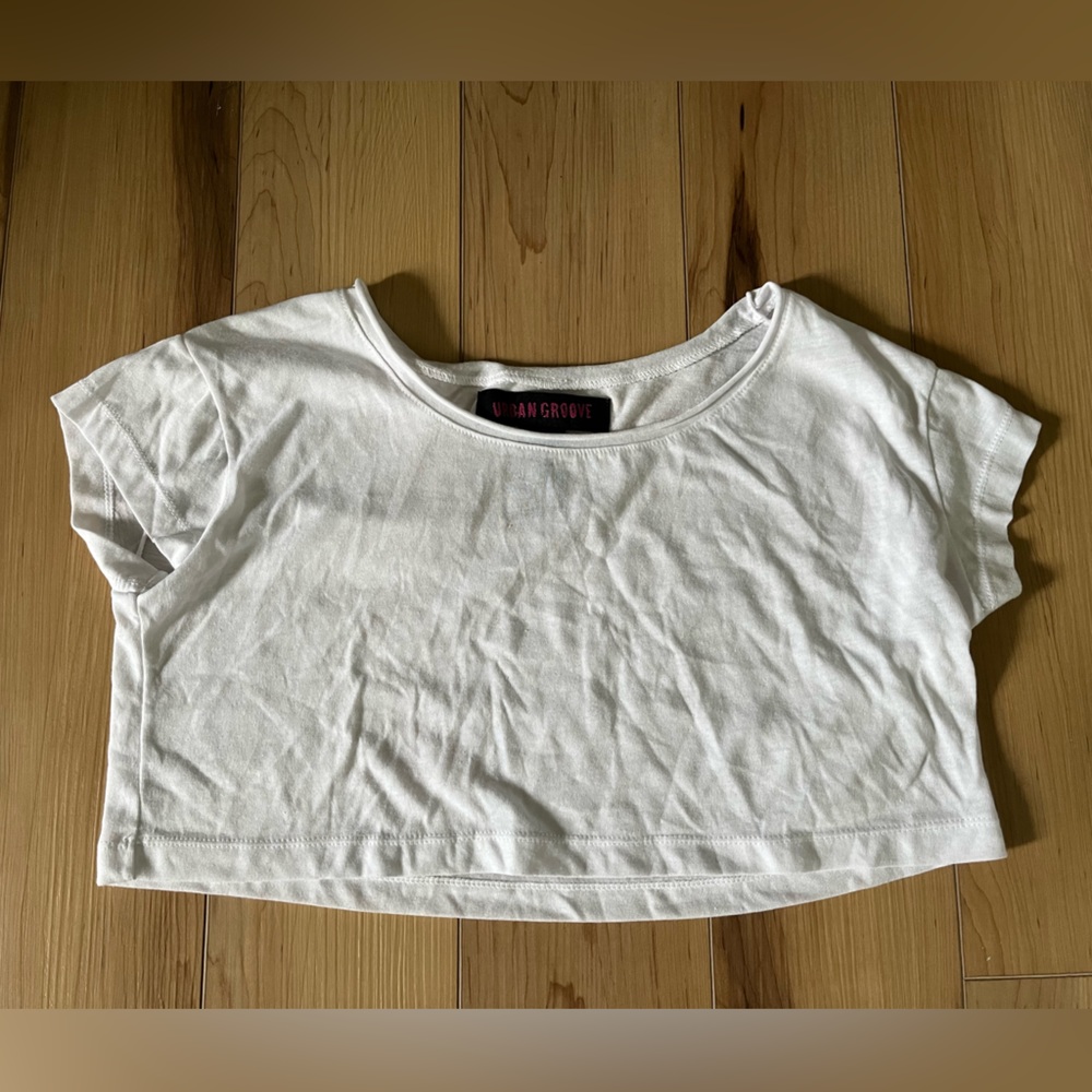 White  Loose Fitting Crop Top